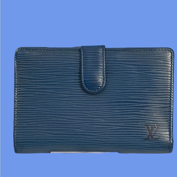 Louis Vuitton Epi Porte Monnaie Viennois Wallet in Toledo Blue - Picture 7 of 14